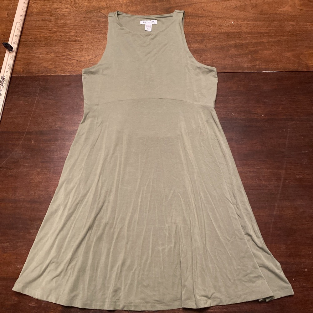 Athleta Santorini Thera Dress‎ Women's Size Small Eucalyptus Olive 531173